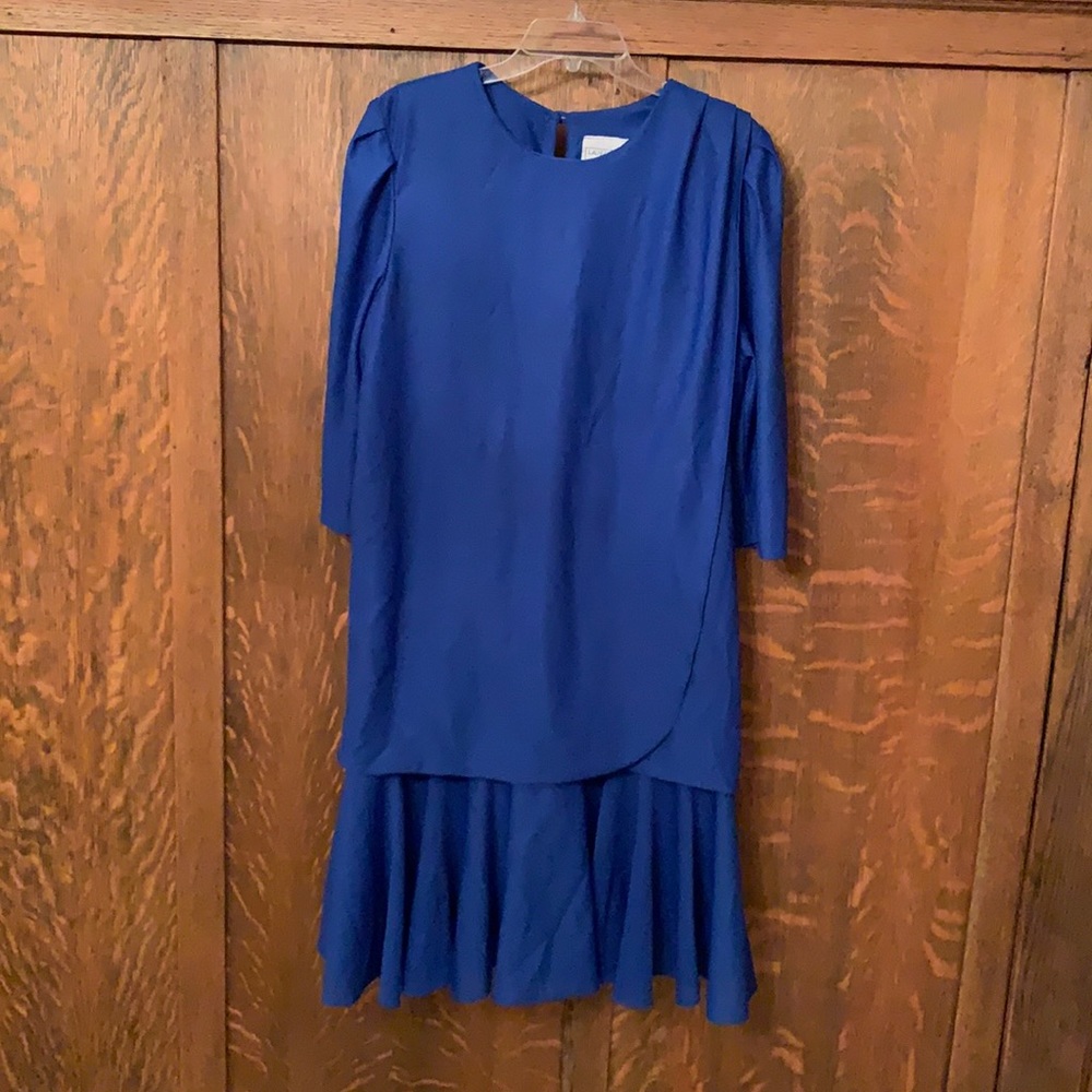 Vintage 80s or 90s blue formal dress 20W petite